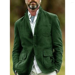 Men's Suits Suede Jacket French Casual Single Breasted Coat Jackets Man Spring Clothes Coats Korean Outerwear