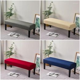 Chair Covers Jacquard Elastic Piano Stool Cover Solid Color Long Ottoman Bench Seat Cushion Slipcover For Living Room Kitchen Bedroom