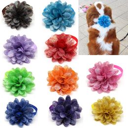 Dog Apparel 60pcs Pet Collar Charms Accessories Bow Tie Flower Cat Bowtie Neckties For Cute Cats Products