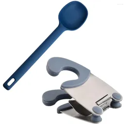 Spoons Rubber Clamp Cozy Easy To Clean Pick Up Multifunction Operate Kitchen Utensils Hook Solid Efficient Mixing