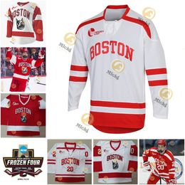 Boston University Terriers 2024 Frozen Four Hockey Jersey Tristan Amonte Ty Gallagher Thomas Jarman Cade Webber Ryan Greene Nick Zabaneh Boston University Jersey