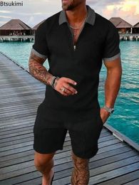 Fashion Mens Sets 3D Digital Printed Summer Shortsleeved Polo ShirtsShorts Two Piece Sportwear Trend Clothing 240325