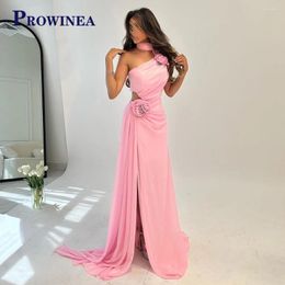 Runway Dresses Prowinea Stylish Halter Celebrity Dress Cut-out Pleat Slit Sweep Train Sleeveless Chiffon Vestidos De Festa Personalised