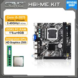 Motherboards SZMZ H61 ITX Motherboard Kit with Core i5 3570 processor and 8GB DDR3 Memory + integrated GPU placa mae LGA 1155 with NVME ports
