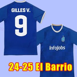 2024 El Barrio KINGS Mens Soccer Jerseys GILLES V. Home Blue Short Sleeve Aldult Uniform League 2025 24 25 Football Shirts thai quality