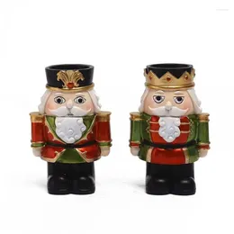 Candle Holders 1Pc European Style The Nutcracker Shaped Candlestick Ins Home Living Room Tabletop Festival Decoration Resin