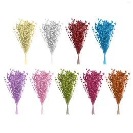 Decorative Flowers 50pcs Christmas Glitter Berries Party Ornament Pography Supplies Flower Arrangement Holiday Home Decor 35-40cm