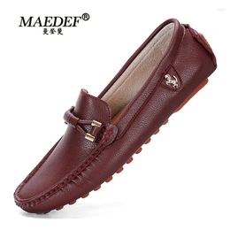 Casual Shoes MAEDEF Loafers Men Big Size Leather Moccasins Mens Driving Outdoor Slip On Plus 46 47 48