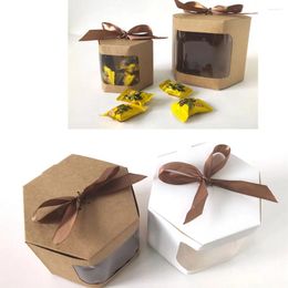 Gift Wrap Cake Boxes Transparent Visual Window Paper Sweets Box Birthday Party