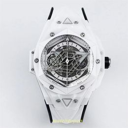 2024 Mens Watch 1240 chronograph Movement Color ceramic case Natural rubber strap sapphire crystal glass mirror