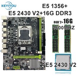 Motherboards KEYIYOU X79 E5 1356 motherboard Set Kit With Xeon LGA 1356 E5 2430 V2 2pcs x 4GB= 8GB 1333MHz DDR3 ECC Memory