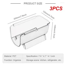 Kitchen Storage 3PCS Stackable Acrylic Wine Rack Refrigerator Organiser Box Hard Universal Bottle Holder Container