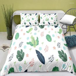 Bedding Sets Polyester Small Fresh Pattern Duvet Cover Digital Printing Set With Pillowcase Bed For Girl Quilt