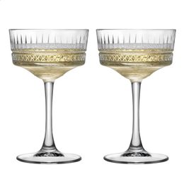 2PCS Elysia Champagne Cups Goblet Cocktail Glasses Martini Glass Set of 2 240410