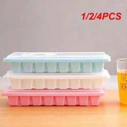 Baking Moulds 1/2/4PCS Mold Maker Tray 16 Grid With Lid For Ice Cream Party Whiskey Cocktail Cold Drink Summer Beverage