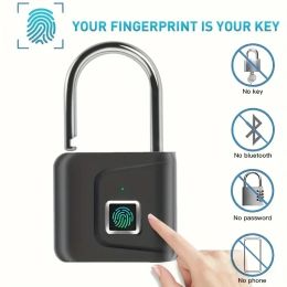 Lock Smart Biometric Fingerprint Lock Keyless AntiTheft Padlock Gym Locker School Locker Security Electronic Door Lock