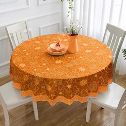 Table Cloth Lace Tablecloth Waterproof And Oil Resistant PVC Round Printed Household Dining