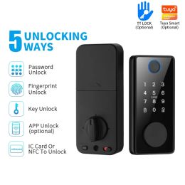 Lock Tuya Smart Door Lock TTlock Deadbolt Digital Lock App Fingerprint Password IC Card NFC Keyless Entry Keypad Electronic Locks