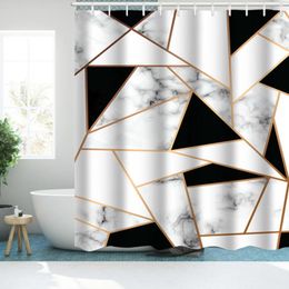Shower Curtains Bathroom Curtain Abstract Flower Color Partition Polyester Cloth Door Map