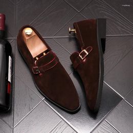 Casual Shoes Mens Fashion Party Nightclub Dresses Original Leather Slip-on Driving Shoe Breathable Brown Summer Loafers Zapatos Hombre