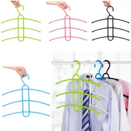 Hangers Plastic 3 Layer Hanger Hook Clothes Rack Wardrobe Organiser Space Saver