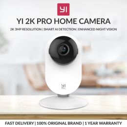 Cameras YI Pro 2K Home Security Camera Smart Detection, Enhanced Night Vision Cloud and SD Storage, work with Alexa and Google Assistant