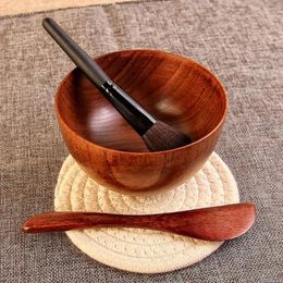 Makeup Brushes DIY Wooden Beauty Mixing Bowl Lightweight And Compact Homemade