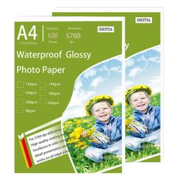 Paper 100sheets Glossy A4 Photo Paper Waterproof For Inkjet Printer Paper studio Photographer Photographic Colour Coated