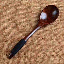 Spoons Fashion Soup Spoon Simple Practical Wood Kinking Smooth Drink Eating Wooden Scoop Convenient