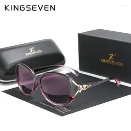Sunglasses KINGSEVEN HD Polarized Retro Big Frame Luxury Eyewear Lady Brand Designer Sun Glasses
