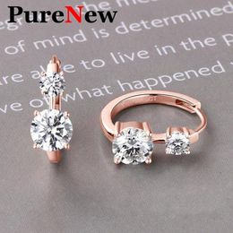 Stud Earrings Pure 1.3ct Moissanite Diamond For Women Original 925 Sterling Silver Women's Luxury 2024