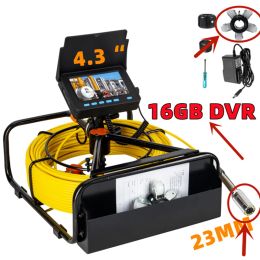 Cameras Pipe Inspection Camera with DVR 16GB FT Card,SYANSPAN Sewer Drain Industrial Endoscope IP68 8500MHA Battery 10/20/30/50M