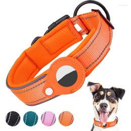 Dog Collars Adjustable Reflective Collar Heavy Duty Padded Puppy Pet GPS Locator Product For Small Medium Large Dogs