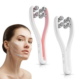 EMS Face Lifting Roller Y Shape Face Lifting Device V Face Shaped Massager Lift Up Belt Home Use Beauty Tool 240329