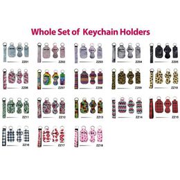 Party Favor Neoprene Wristband Keychain Pendant Set Hand Sanitizer Bottle Holder Fashion Printing Lipstick Drop Delivery Home Garden Dhql0