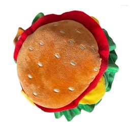 Dog Apparel Funny Hats Pet Costume Headband Cozy Products Cold Weather Hamburger For Small Medium Large Dogs