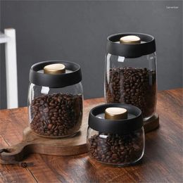 Storage Bottles Glass Kitchen Jar Coffee Canisters With Airtight Lid Seal Drop