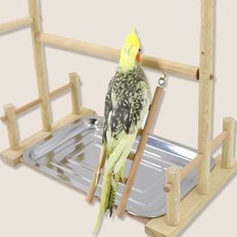 Other Bird Supplies Ladder Climbing Wooden For Birds Decoration Swing Set