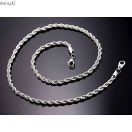 18K Real Gold Plated Stainless Steel Rope Chain Necklace For Men Gold Chains Fashion Jewellery Gift Si 2491