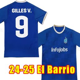 2024 El Barrio KINGS Mens Soccer Jerseys GILLES V. Home Blue Football Shirts Short Sleeve Aldult Uniform League 2025 24 25