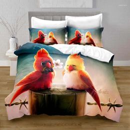 Bedding Sets Polyester Fantasy - Bird Digital Printing Cover Set With Pillowcase Bed For Girl Comforter