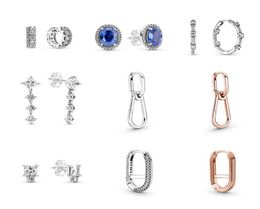Designer Jewellery 925 Silver Earring heart Ear Studs fit P ME soil zirconium Ear Studs love Earrings European Style Murano9427183