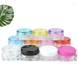 Storage Bottles 50pcs 3g 5g Empty Plastic Cosmetic Jars Face Cream Gel Boxes Eye Pots Square Containers Travel Essentials Vials