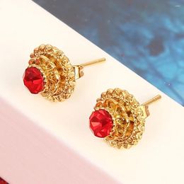 Stud Earrings Africa For Women Round Ethiopian Indonesia Nigeria Congo Arab Fashion Jewellery