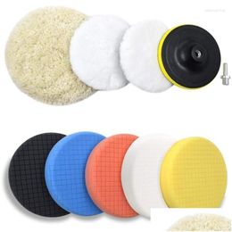 Care Products Vehicle Protectants Polishing Buffing Pads Kit 6Inches Car Wheel For Drill Foam Buffer Sponge Polisher Drop Delivery Aut Otdsr