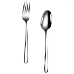 Spoons Stainless Steel Fork Spoon Serving Utensils Table Cutlery Western Dinnerware Home Knife And Metal Kit