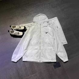 Women's Jackets designer 2024 Spring/Summer New Product Nanyou PRA Lightweight Sunscreen Fabric White Hooded Micro Label Zipper Coat E030