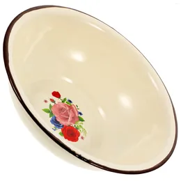 Bowls Enamel Basin Vintage Storage Thickened Soup Bowl Container For Home