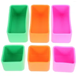 Dinnerware Sets 6 Pcs Silicone Lunch Box Bento Adults Convenient Container Partition Kids Portable Silica Gel