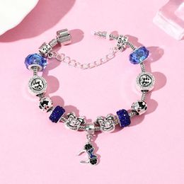 Strand Cross-Border Fashion Cartoon Prinscess Dress Cute Lovely Diy Beaded Panjia Bracelet Zinc Alloy Dripping Oil Jewellery